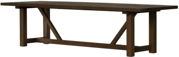 Ginger 118" Outdoor Teak Dining Table, Heritage Brown