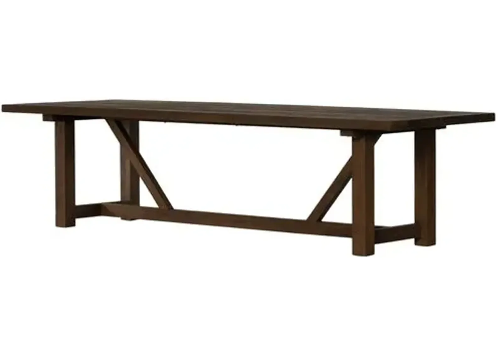 Ginger 118" Outdoor Teak Dining Table - Heritage Brown