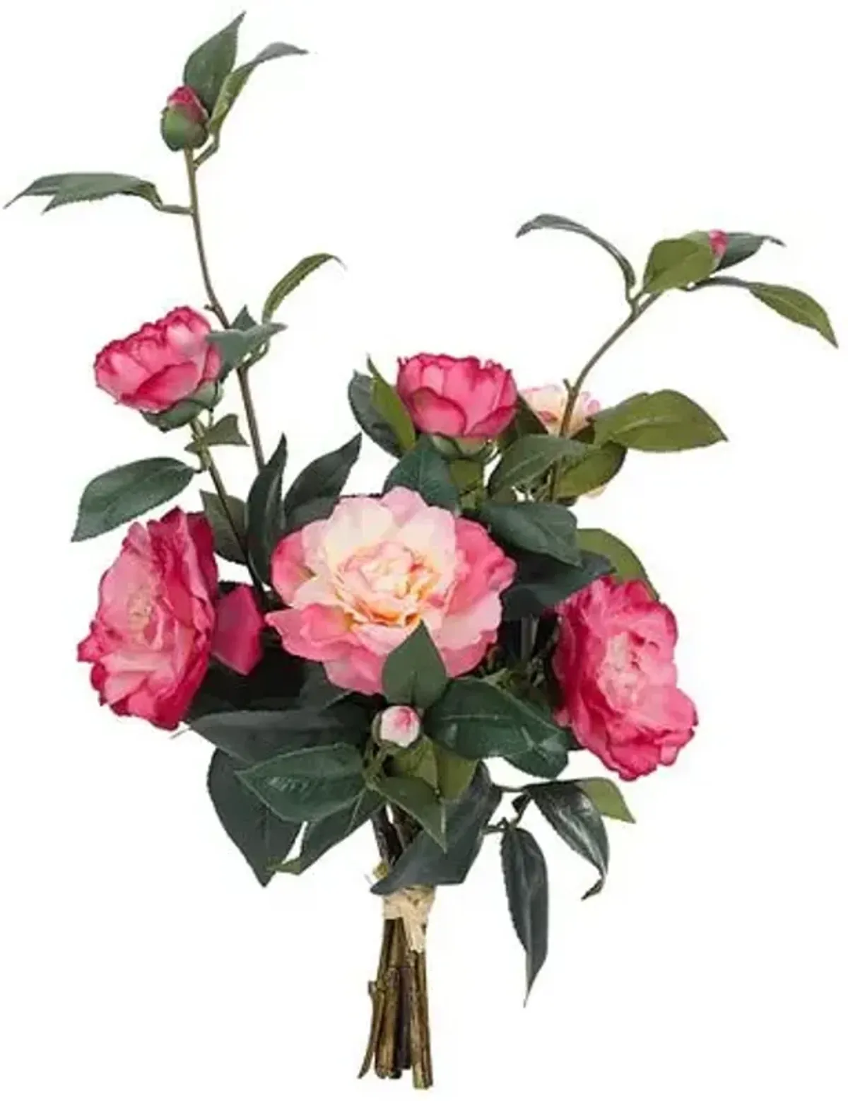 18" Pink Camellia Arrangement Drop In Stems - Faux - NDI