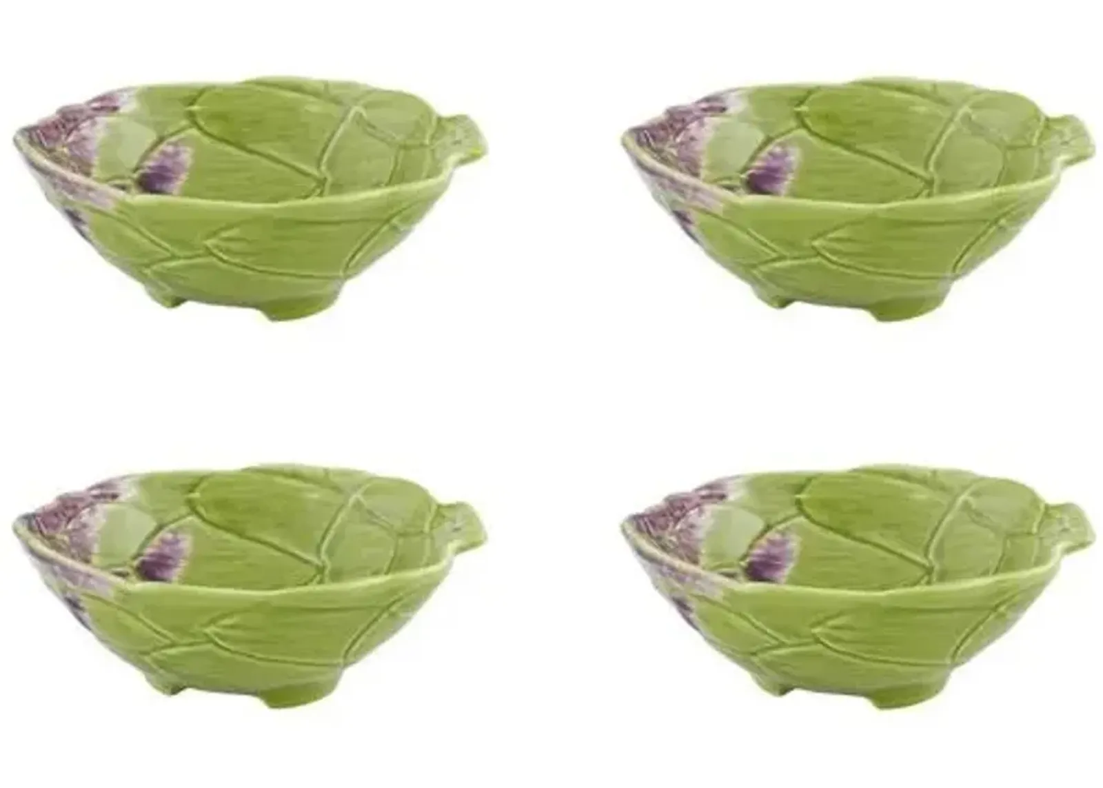 Set of 4 Artichoke Bowls - Green - Bordallo Pinheiro