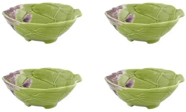 Set of 4 Artichoke Bowls - Green - Bordallo Pinheiro