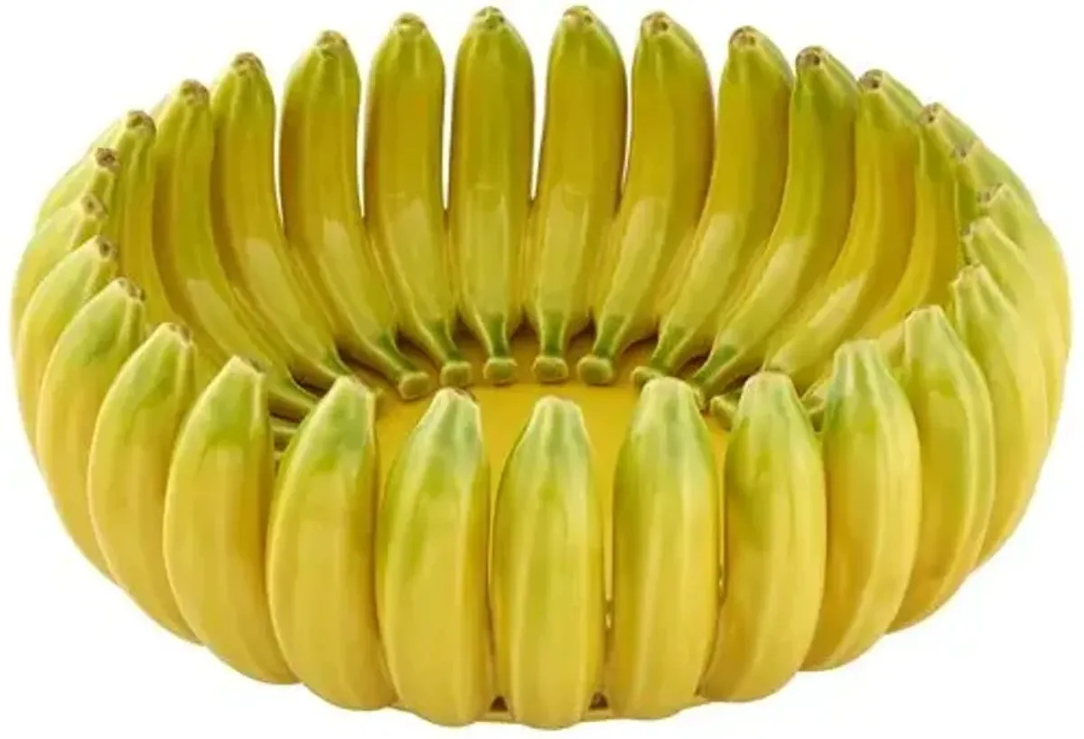 Bananas from Madeira Banana Centrepiece Bowl - Yellow - Bordallo Pinheiro