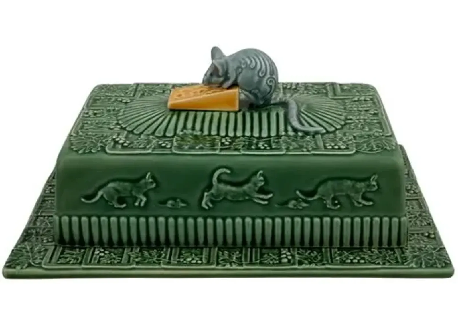 Cheese Tray Mouse With Lid - Green - Bordallo Pinheiro