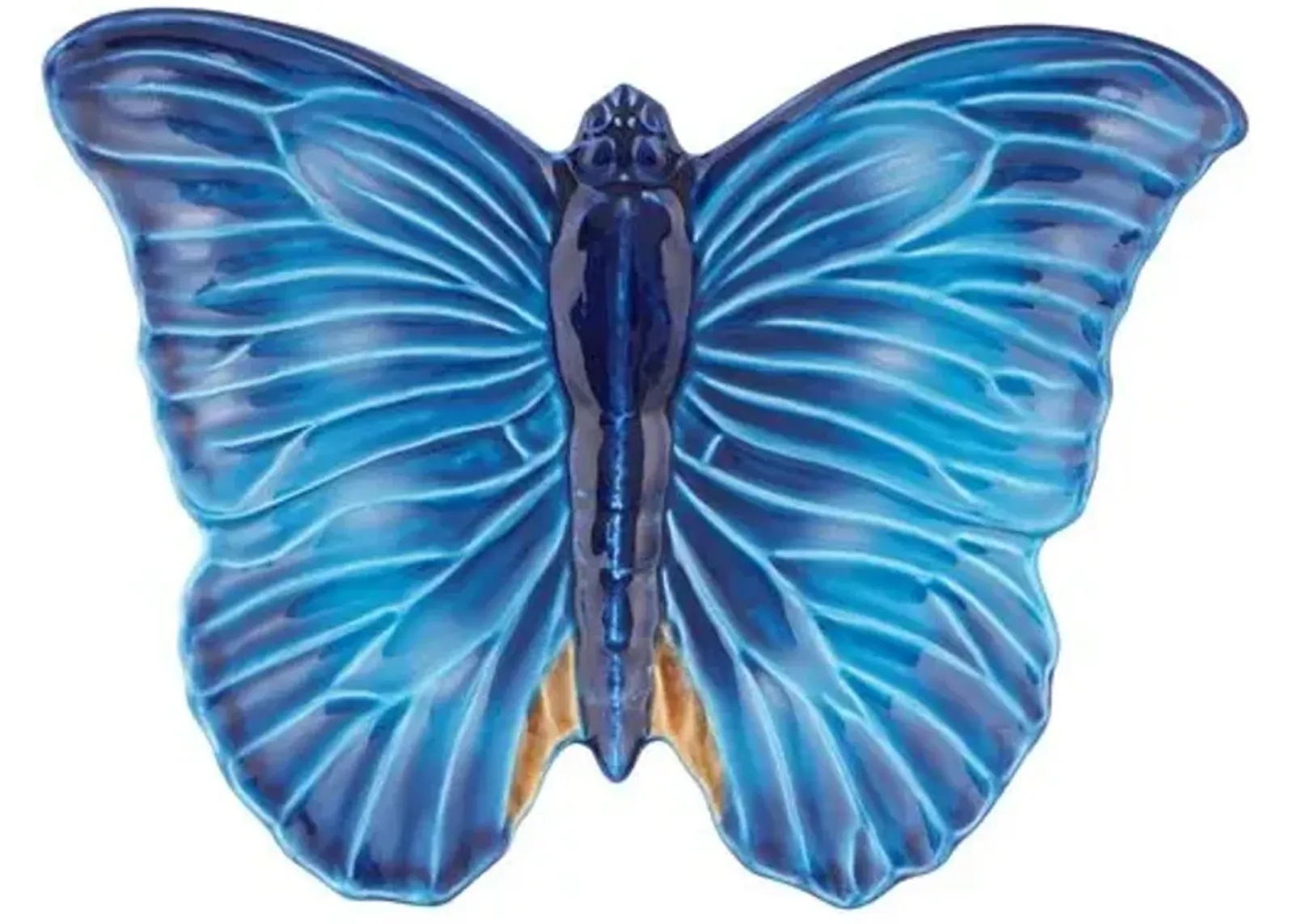 "Cloudy Butterflies" By Cláudia Schiffer Catchall Tray - Bordallo Pinheiro - Blue