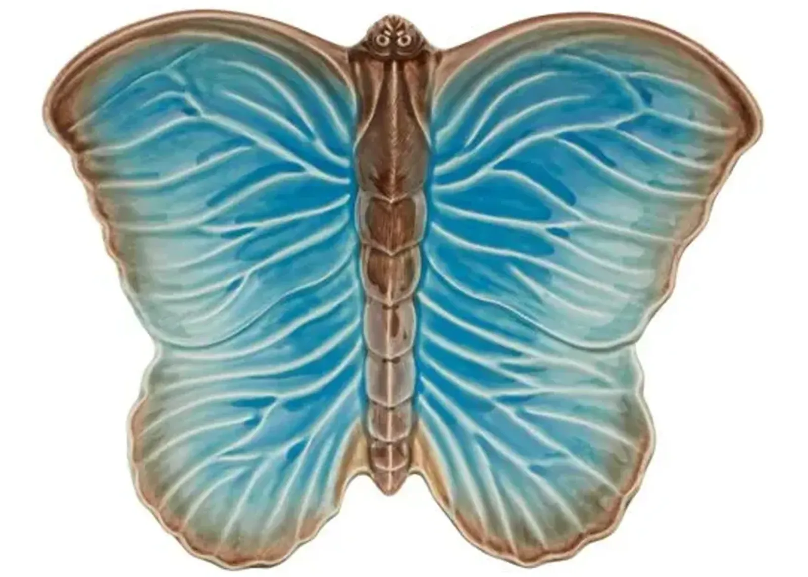 "Cloudy Butterflies" By Cl udia Schiffer Fruit Bowl - Bordallo Pinheiro - Blue