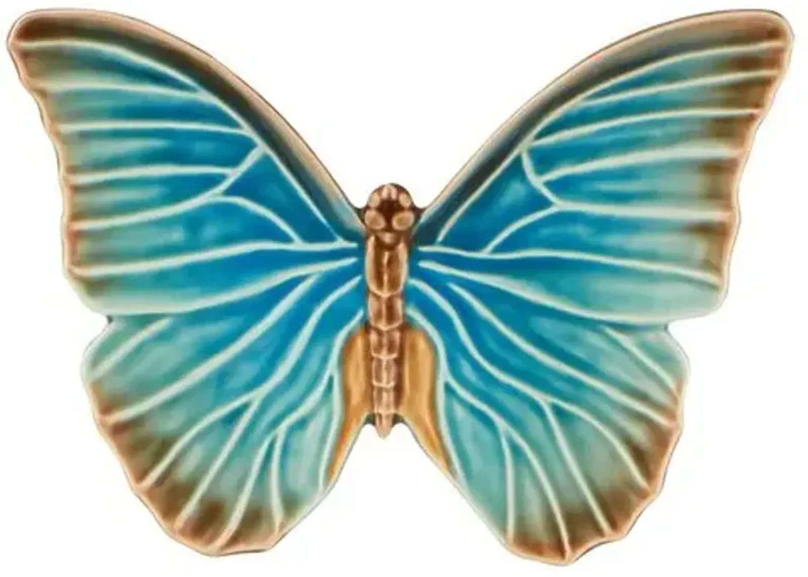 "Cloudy Butterflies" By Cláudia Schiffer Wall Piece - Bordallo Pinheiro - Blue