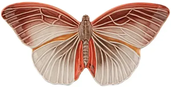 "Cloudy Butterflies" By Cláudia Schiffer Wall Piece - Bordallo Pinheiro - Red