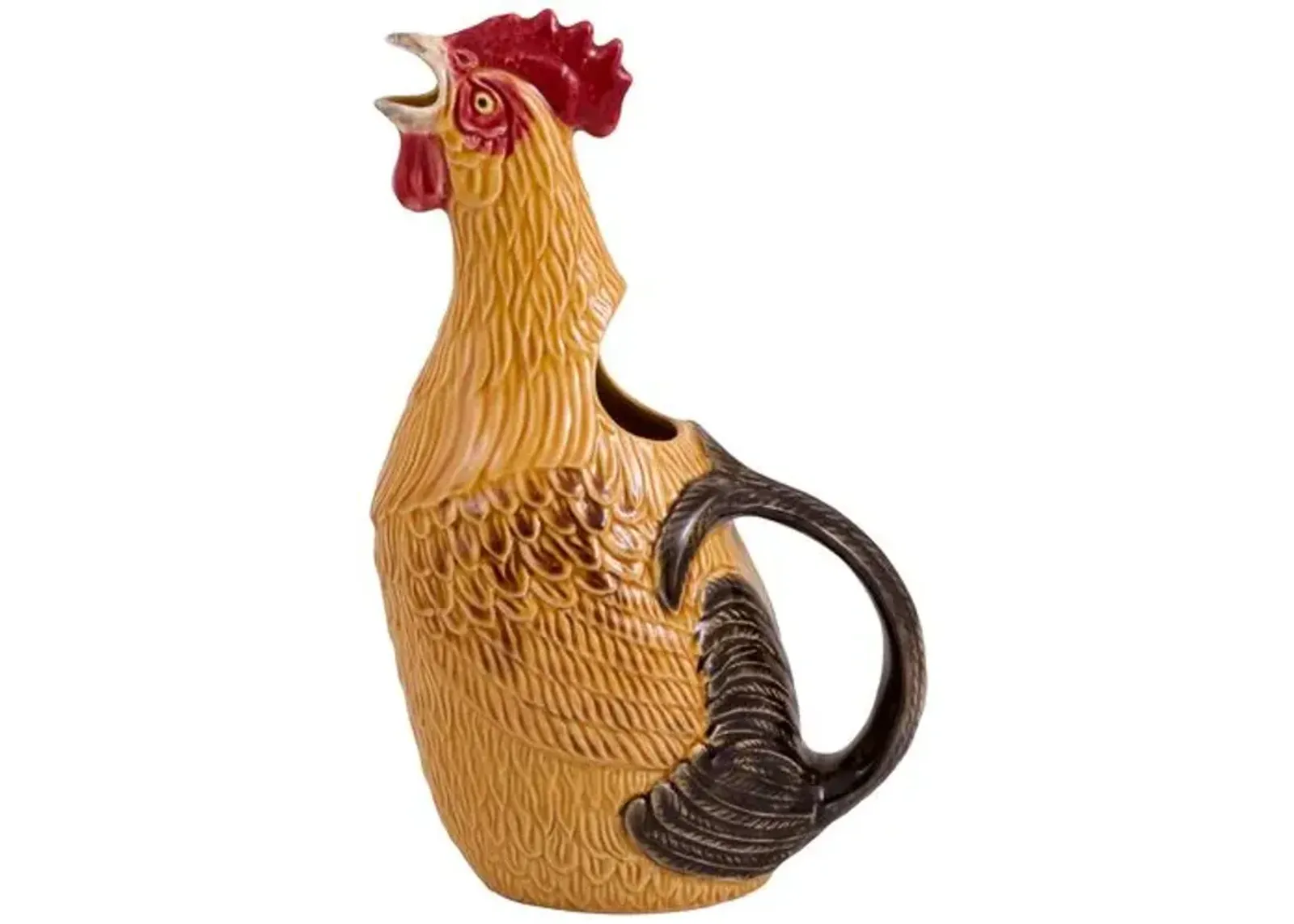 Rooster Pitcher - Bordallo Pinheiro - Orange