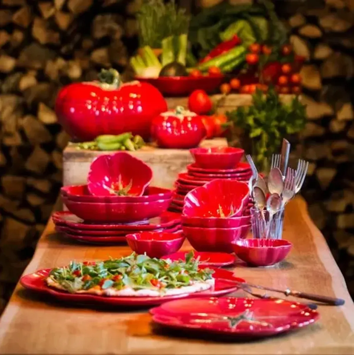 Set of 4 Tomato Bowls - Red - Bordallo Pinheiro