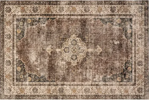 Rosewood Vintage Machine Washable Area Rug