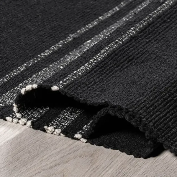 Bergamot Striped Cotton Area Rug
