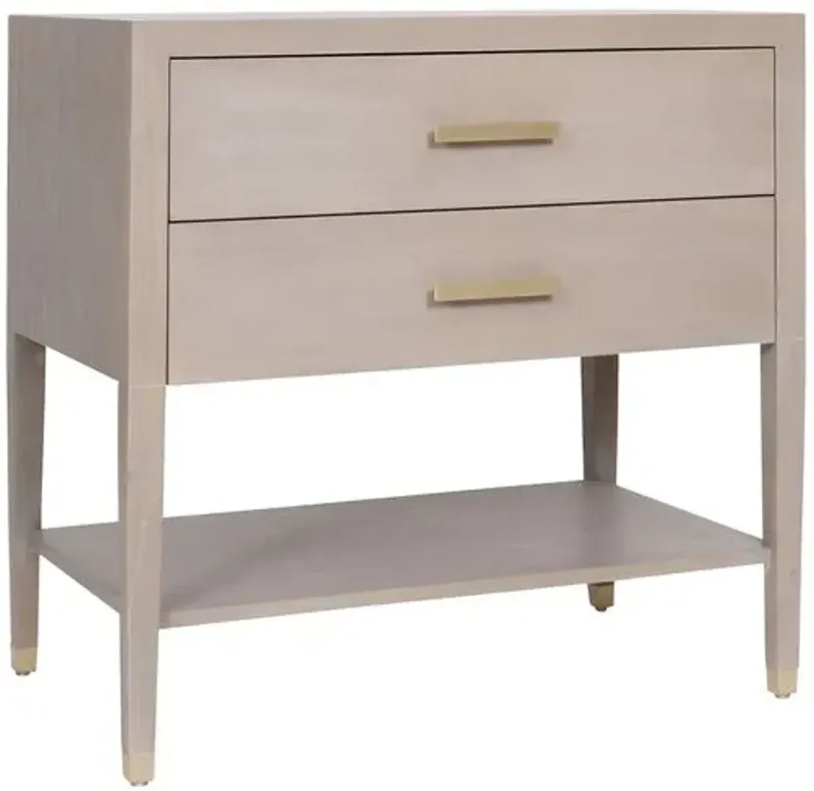 Carlyle Nightstand - Gray Wash/Brass - Ave Home