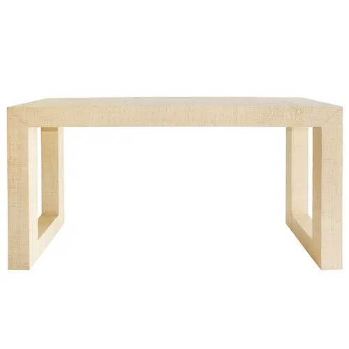 Chloe Raffia Console Table - Wheat - Ave Home - Brown