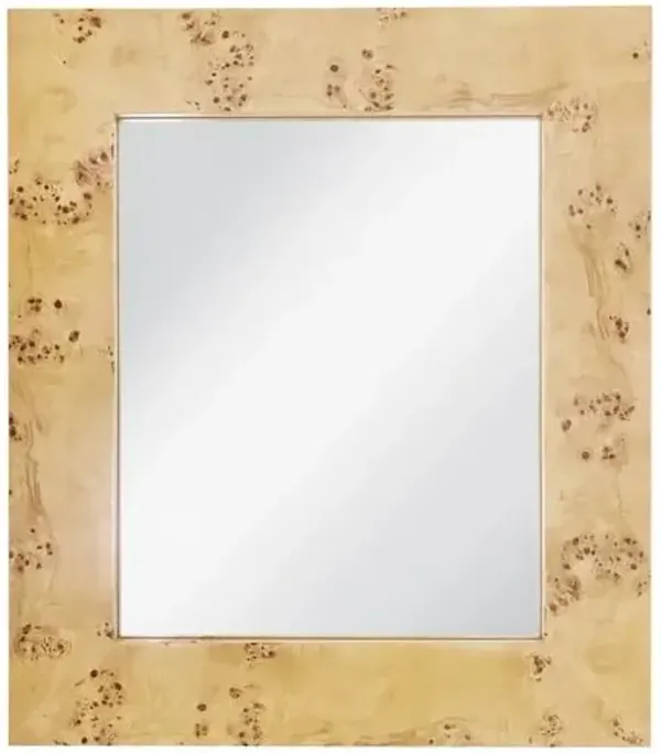 Chloe Wall Mirror - Natural Burl - Ave Home