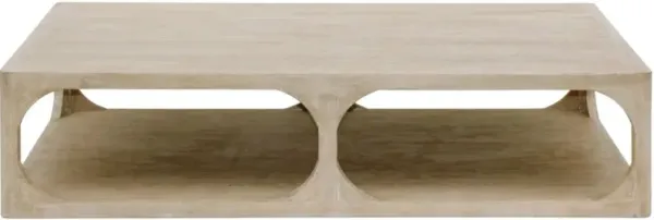 Ming Arched Coffee Table, Weathered Whitewash