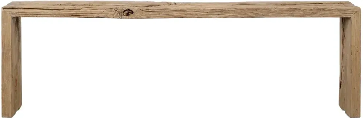 Waterfall Console Table, Weathered Natural