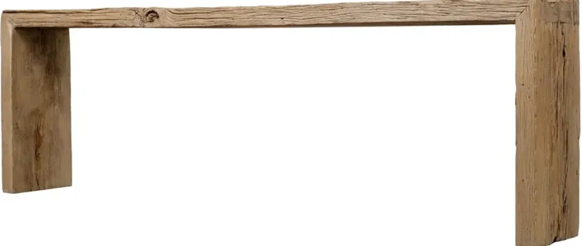 Waterfall Console Table, Weathered Natural