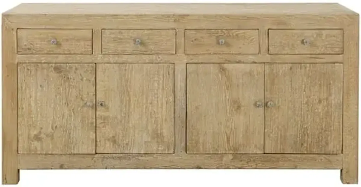 Capri Storage Buffet - Weathered Natural - Handcrafted - Brown