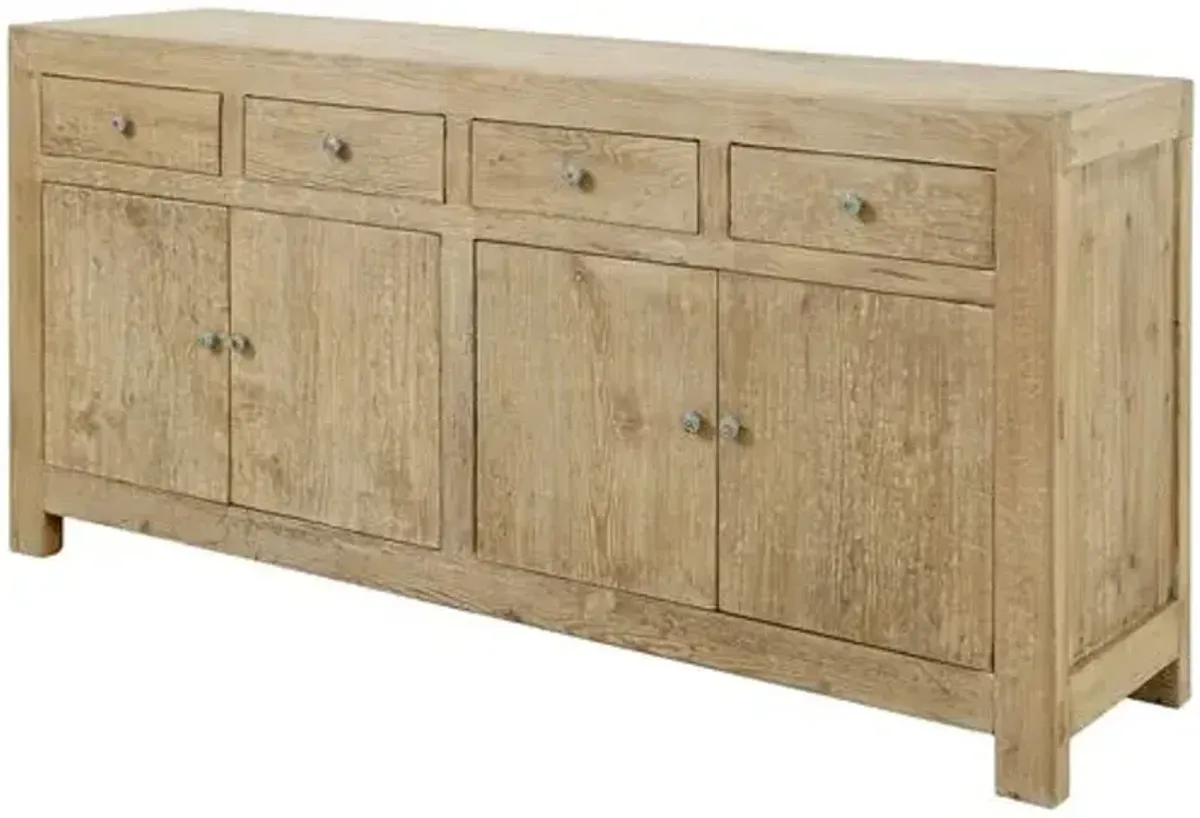 Capri Storage Buffet - Weathered Natural - Handcrafted - Brown