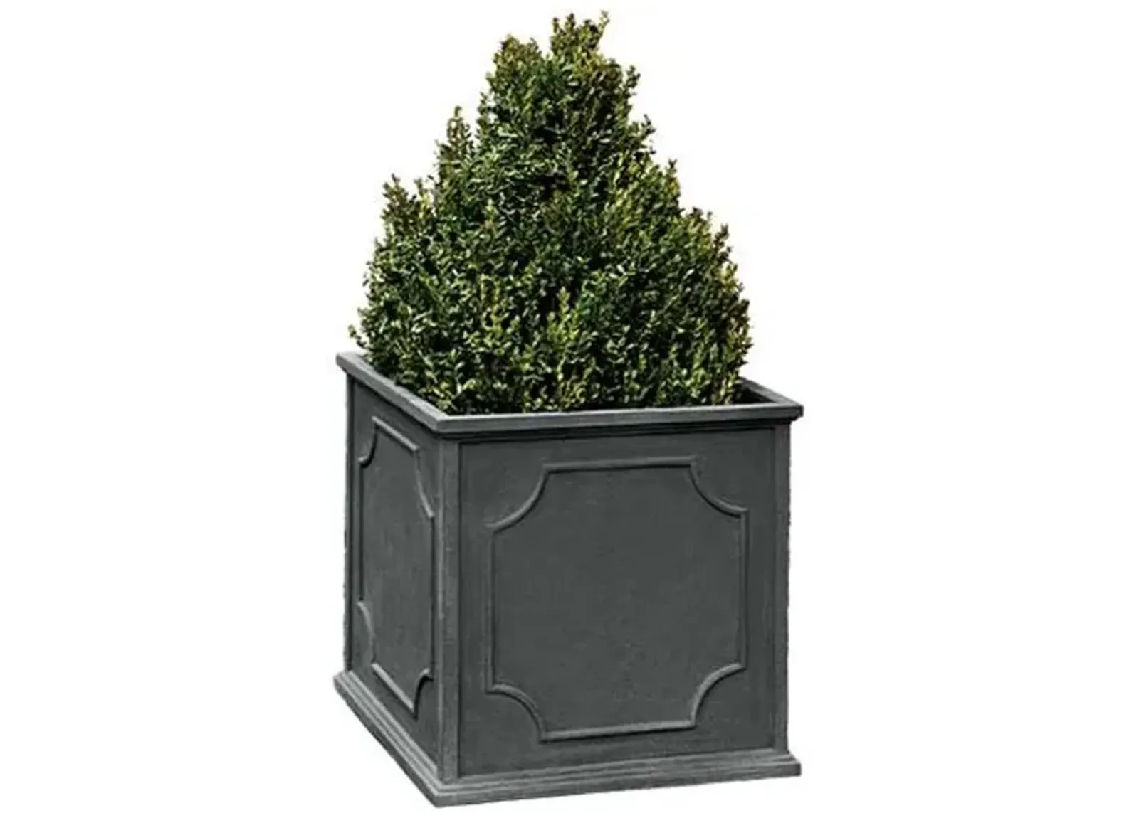 Cumberland Square Planter - Lead Lite - Campania International - Gray - 26hx26lx26w