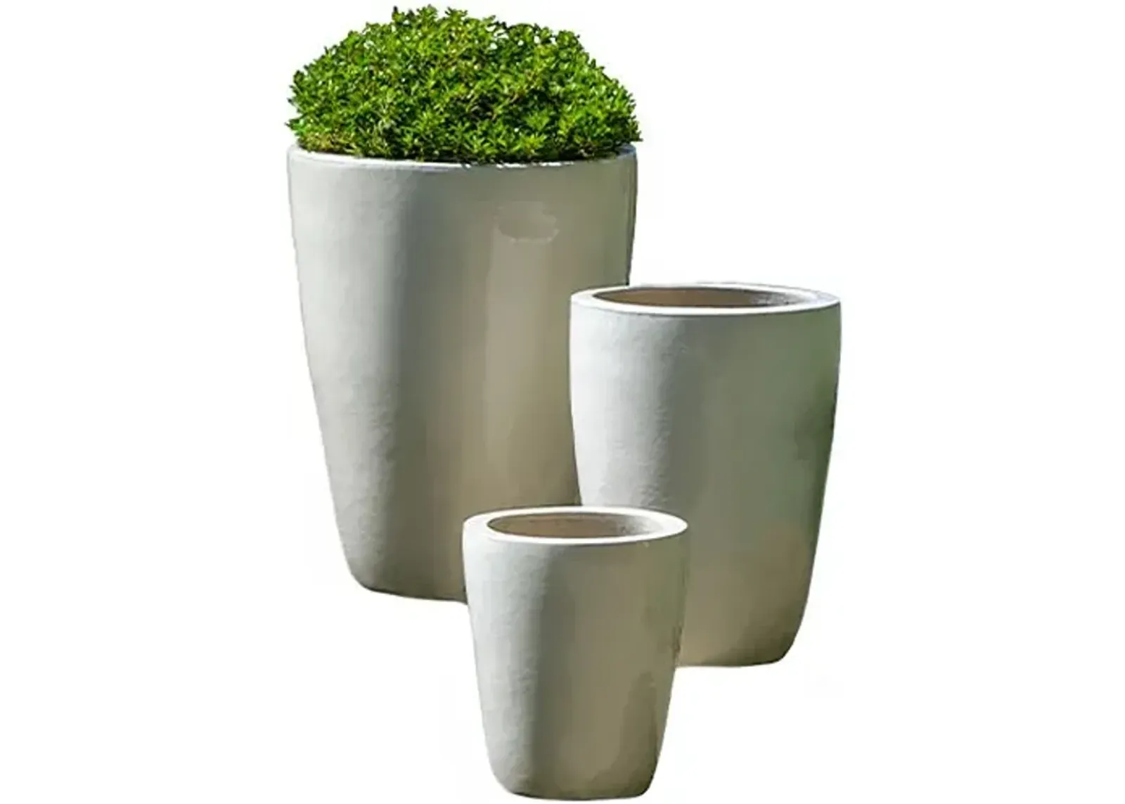 Set of 3 Marta Planter - Cream - Campania International - Handcrafted - White - 22hx17lx17w