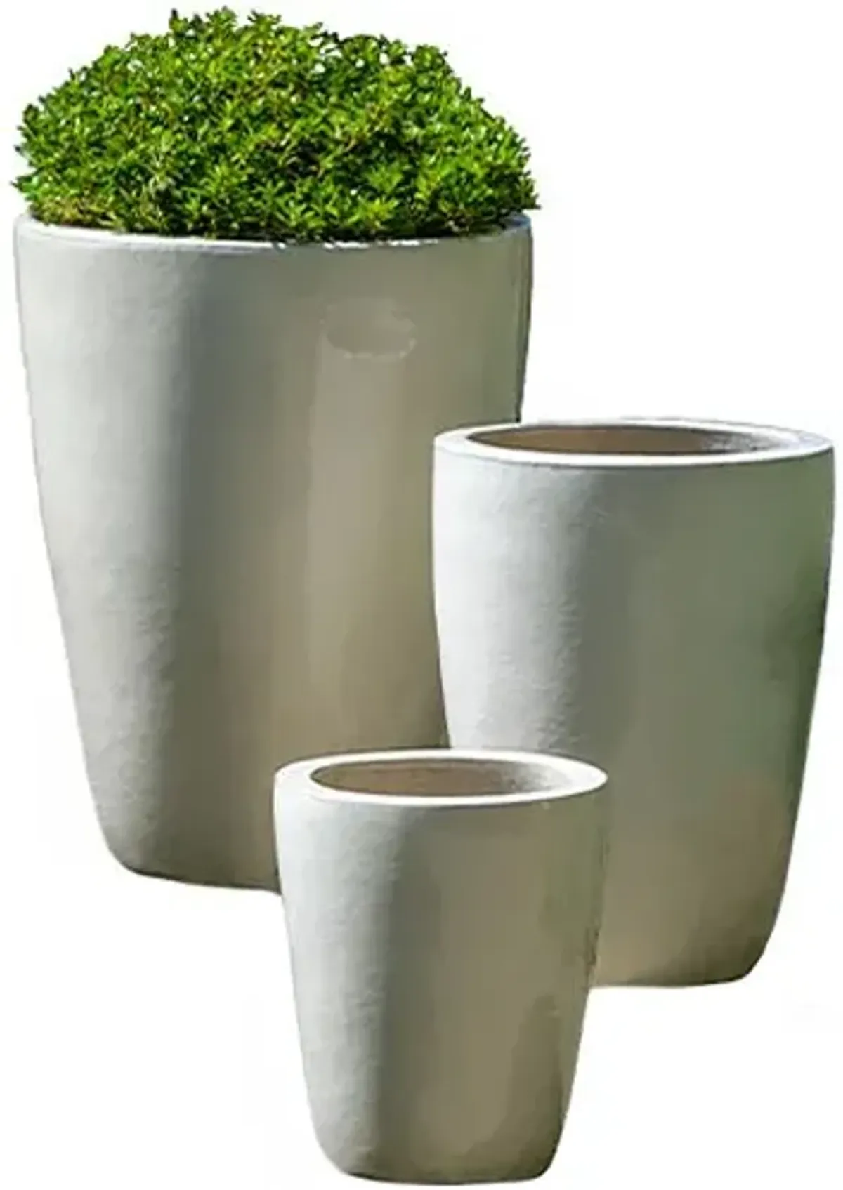 Set of 3 Marta Planter - Cream - Campania International - Handcrafted - White - 22hx17lx17w