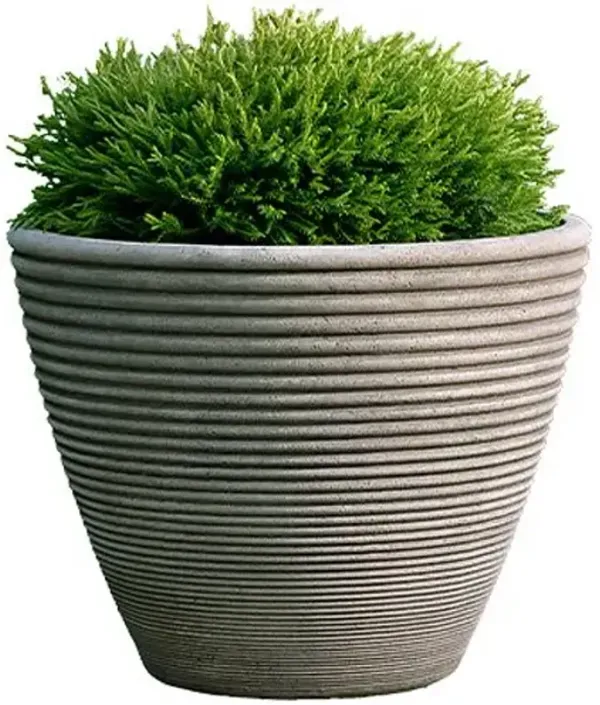 Bibendum Planter - Alpine Stone - Campania International - Gray - Low