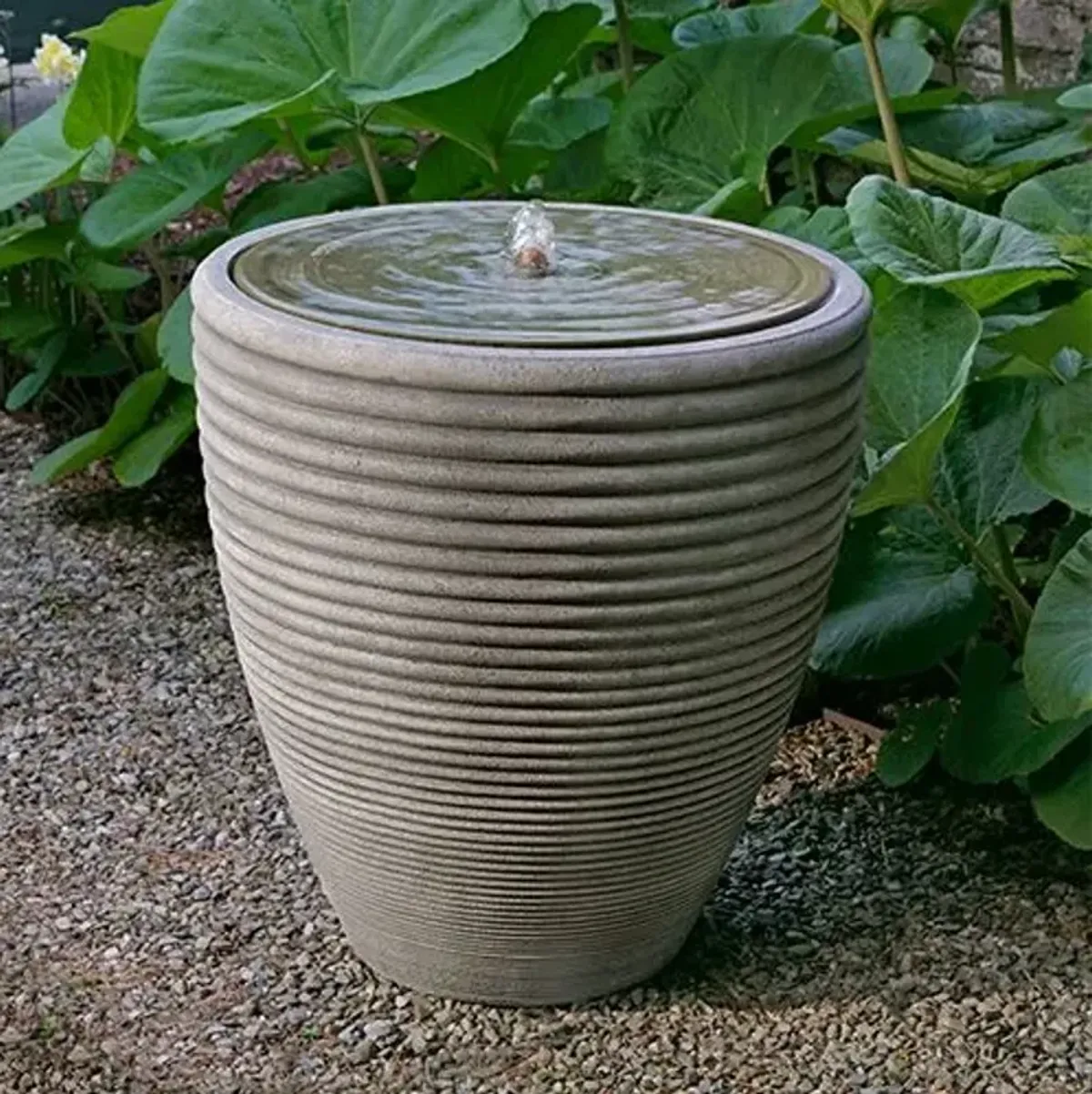 25" Bibendum Fountain - Alpine Stone - Campania International - Gray