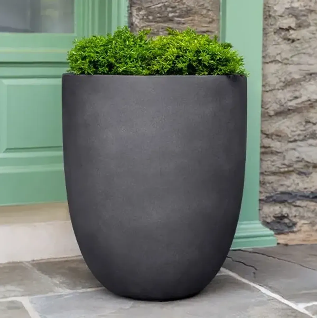 41" Bradford Planter - Extra Large - Charcoal P-Lite - Campania International - Black - 40.5hx34.5lx34.5w