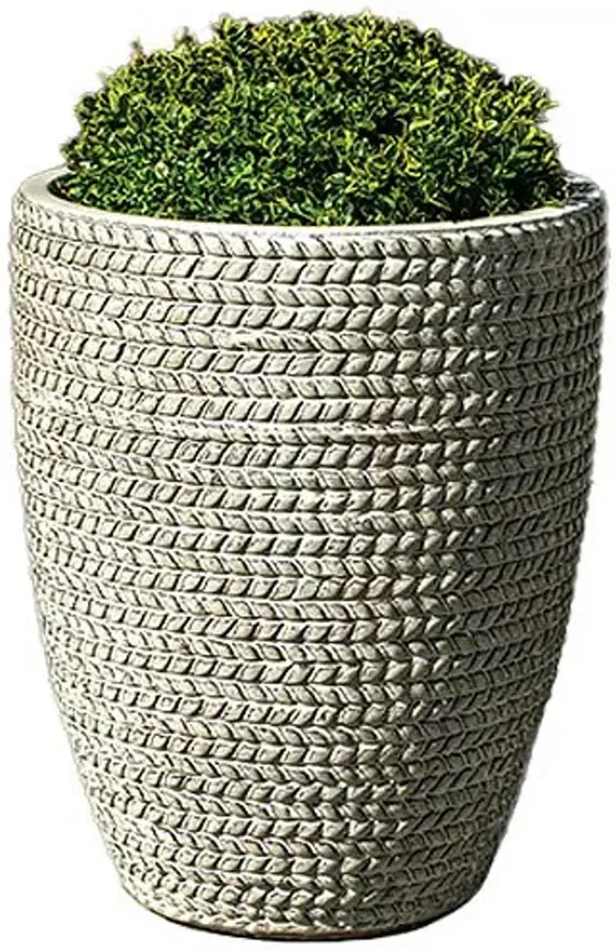 Set of 3 Sisal Weave Planter - Tall - Cream - Campania International - Handcrafted - White - 27.5hx22lx22w