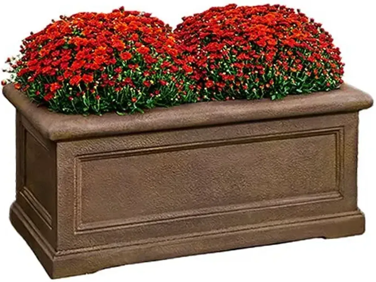 24" LeNotre Rectangle Planter - Pietra Nuova - Campania International - Brown - 24hx48lx24w