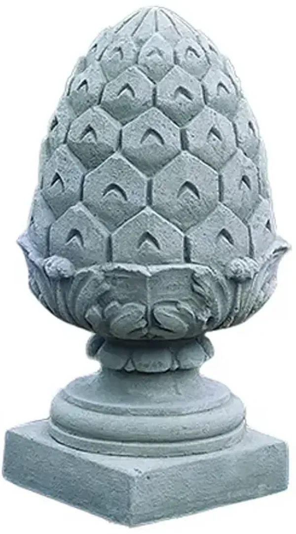 18" Longwood Pineapple Finial - Verde - Campania International - Gray