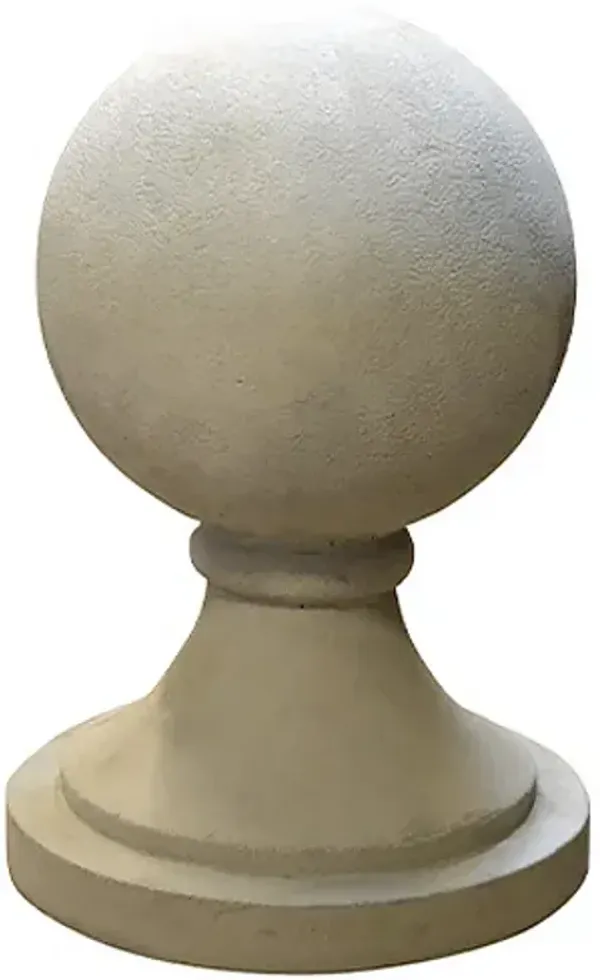18" Sphere Round Base Finial, Copper Bronze
