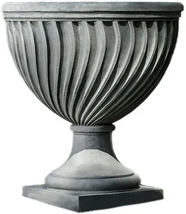 29" Quadrille Urn - Alpine Stone - Campania International - Gray