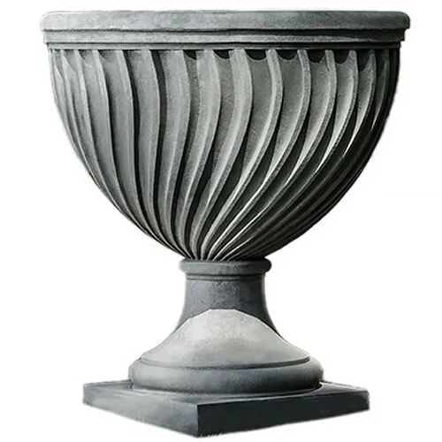 29" Quadrille Urn - Alpine Stone - Campania International - Gray