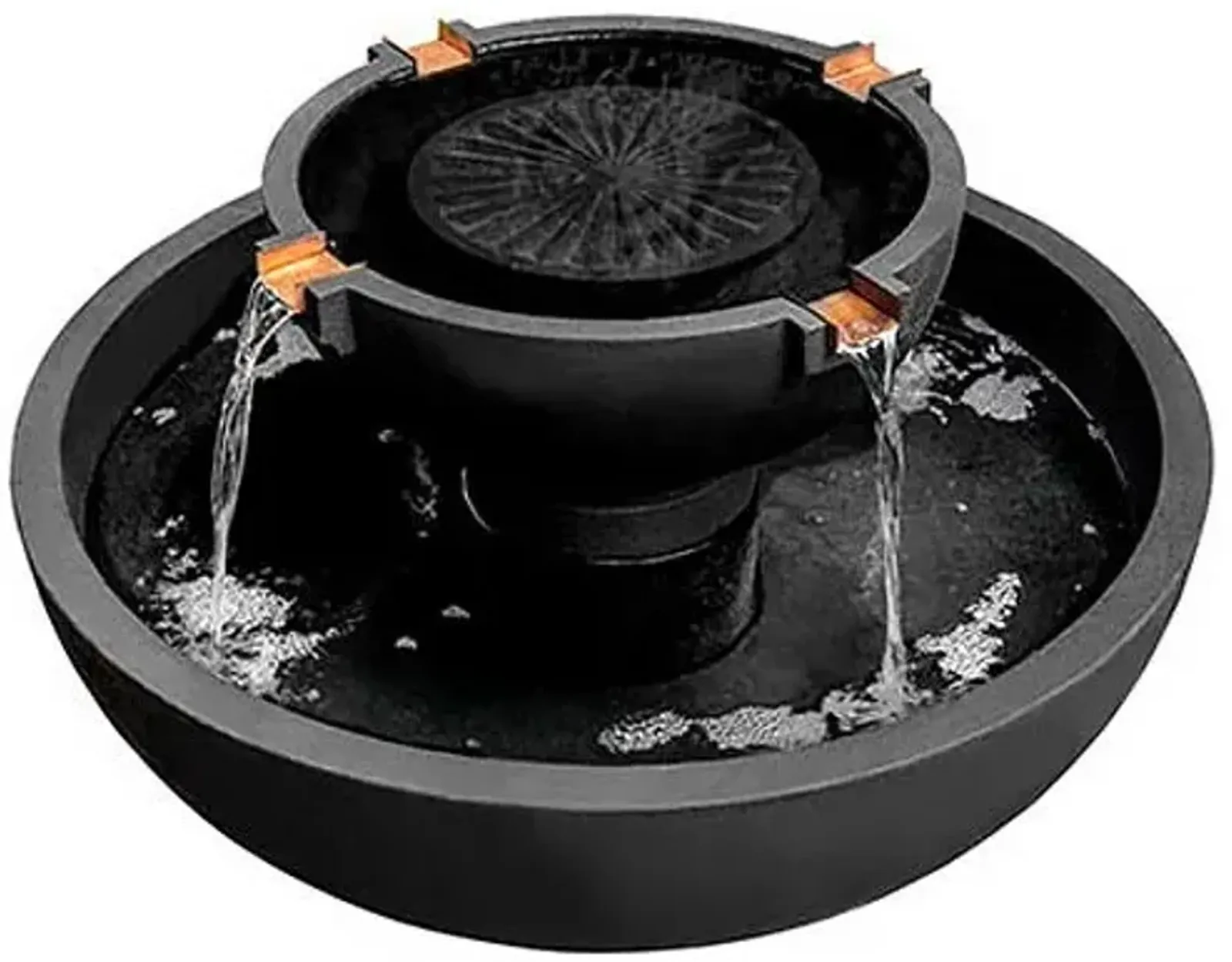 19" Del Rey Fountain - Nero Nuovo - Campania International - Black