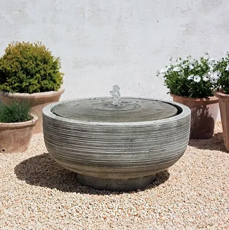 15" Girona Fountain - Alpine Stone - Campania International - Gray