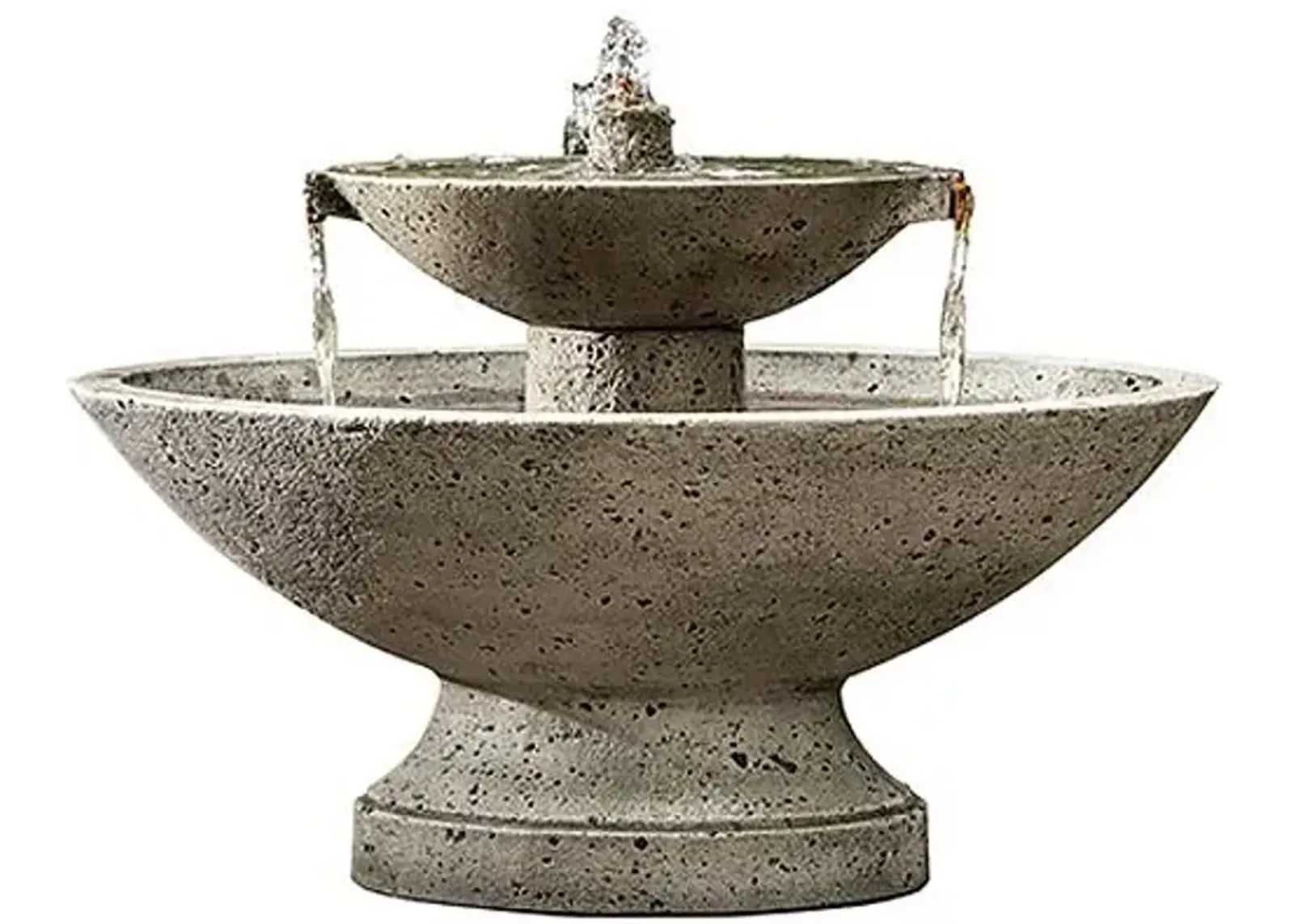 18" Jensen Oval Fountain - Alpine Stone - Campania International - Gray