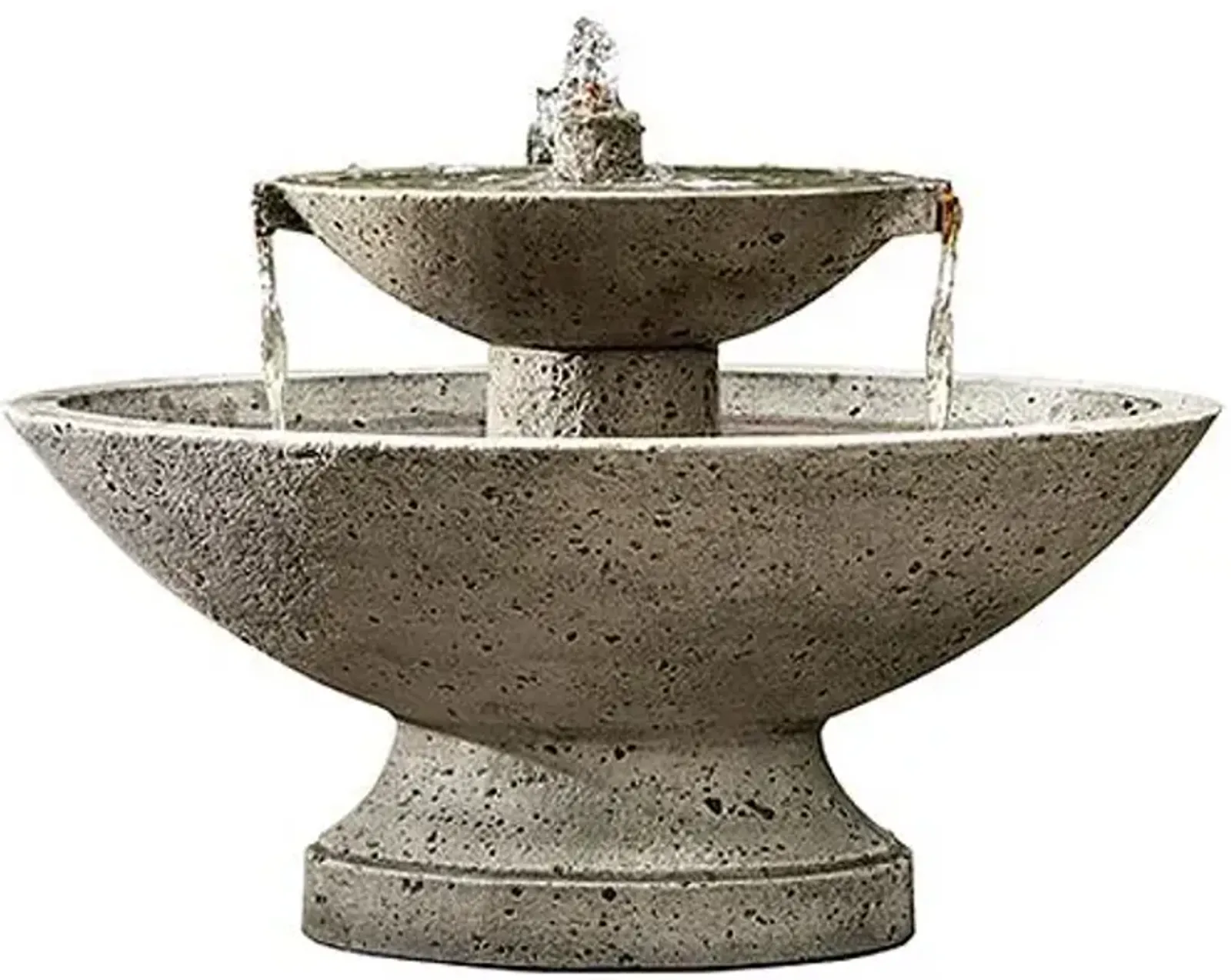 18" Jensen Oval Fountain - Alpine Stone - Campania International - Gray