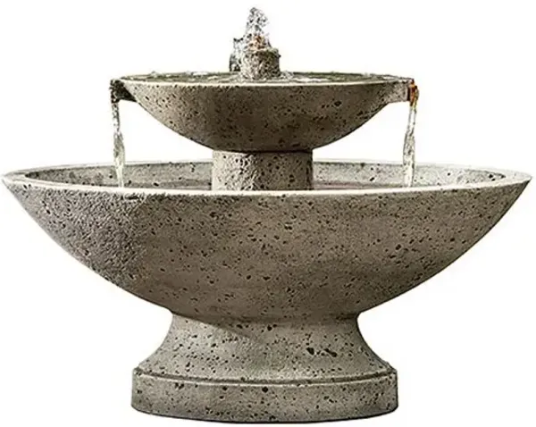 18" Jensen Oval Fountain - Alpine Stone - Campania International - Gray