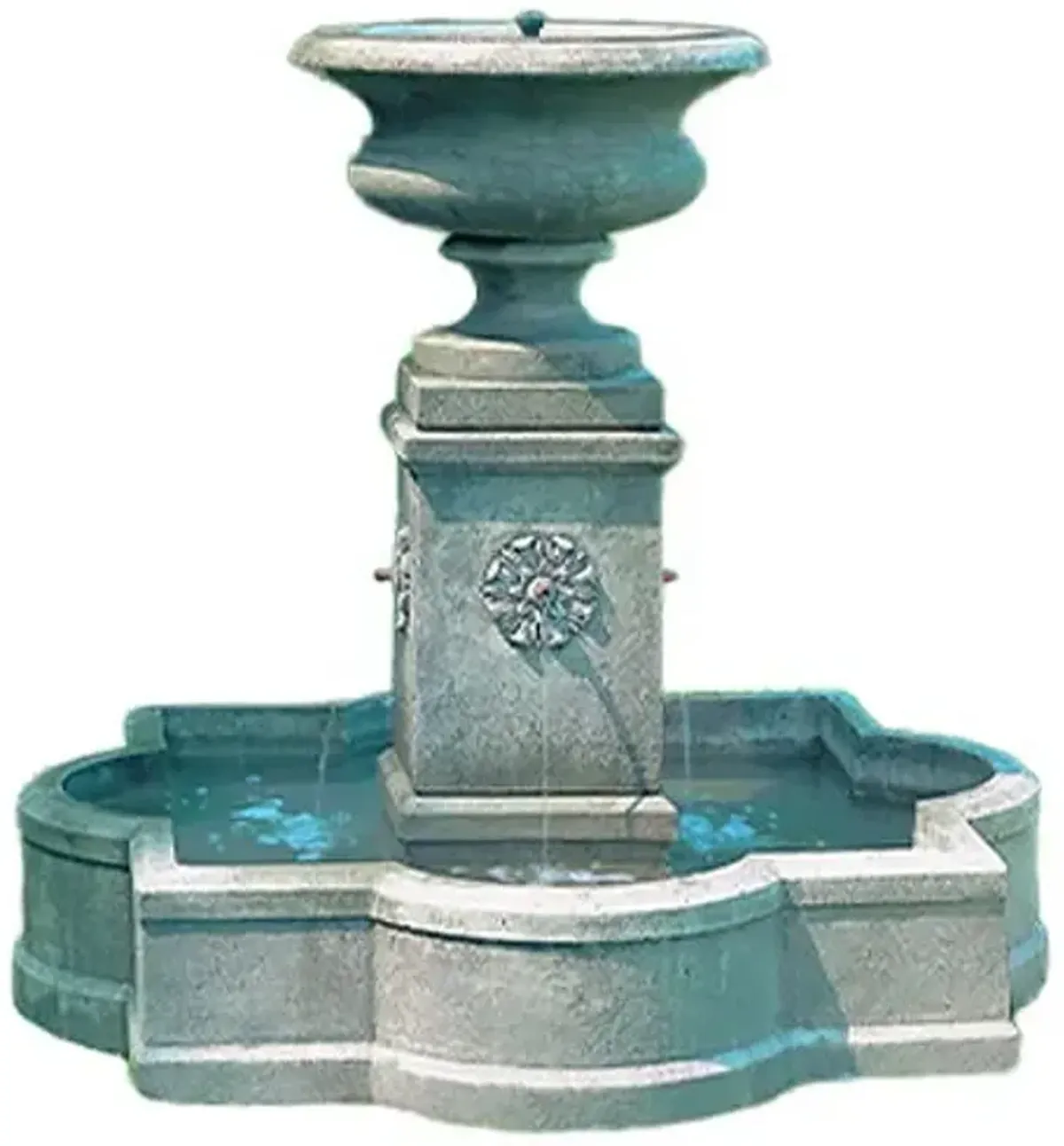 45" Palazzo Urn Fountain - Greystone - Campania International - Gray