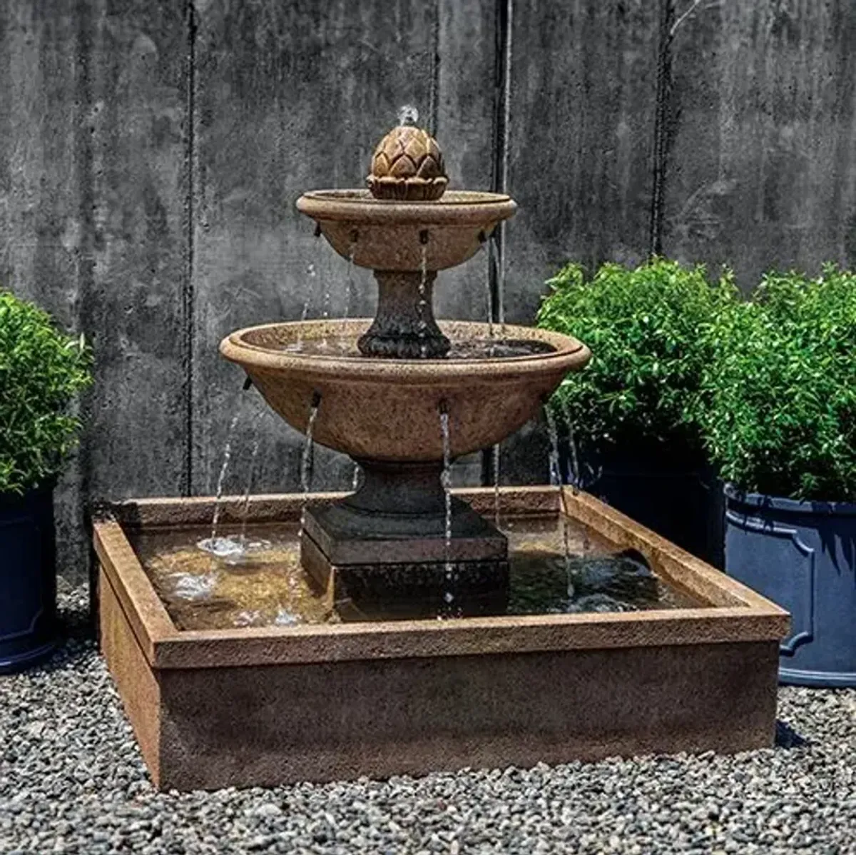 50" La Mirande Fountain - Aged Limestone - Campania International - Brown