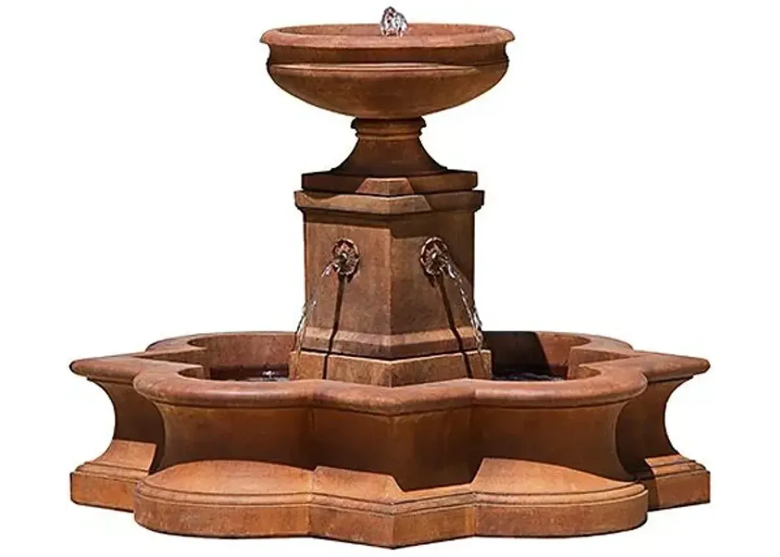 31" Beauvais Fountain - Ferro Rustic Nuovo - Campania International - Orange