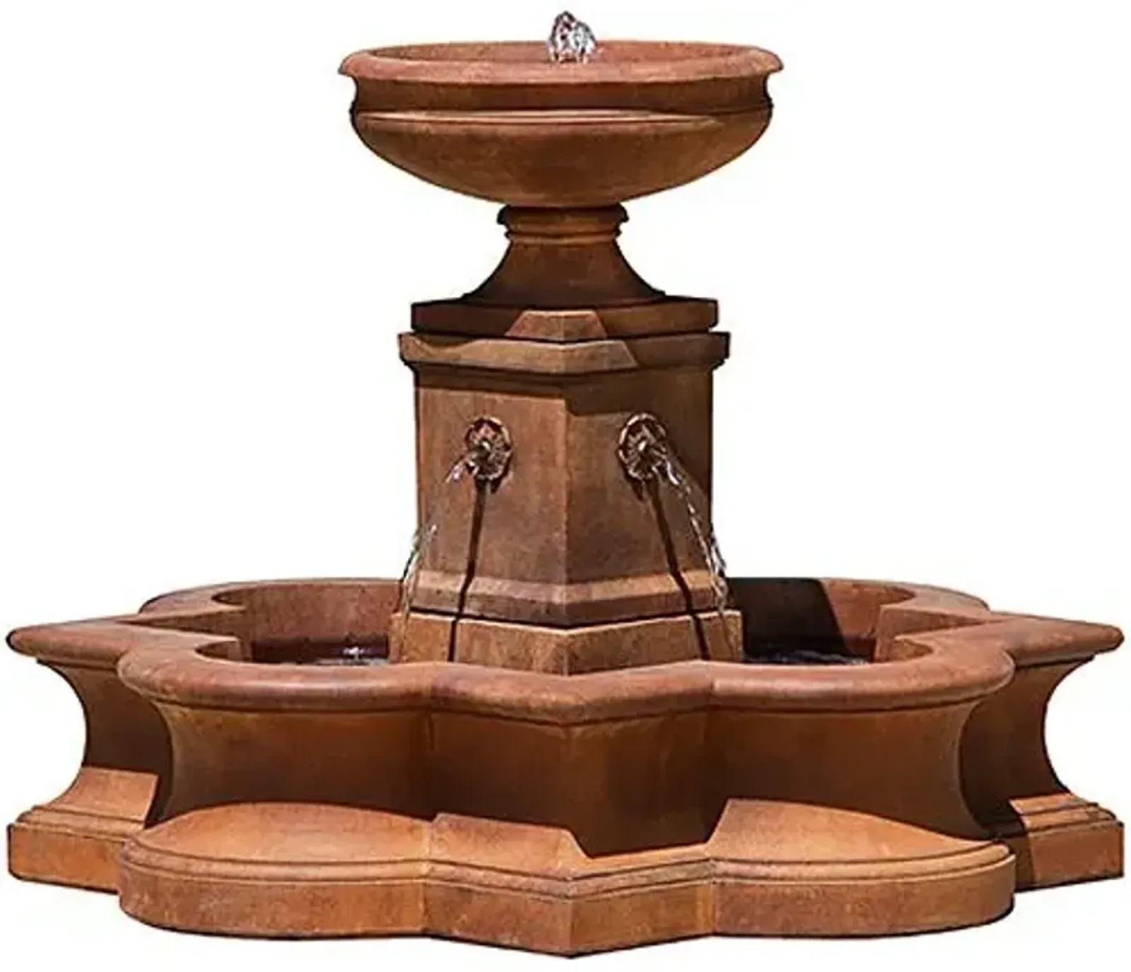 31" Beauvais Fountain - Ferro Rustic Nuovo - Campania International - Orange