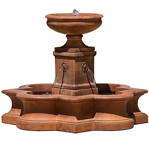 31" Beauvais Fountain - Ferro Rustic Nuovo - Campania International - Orange