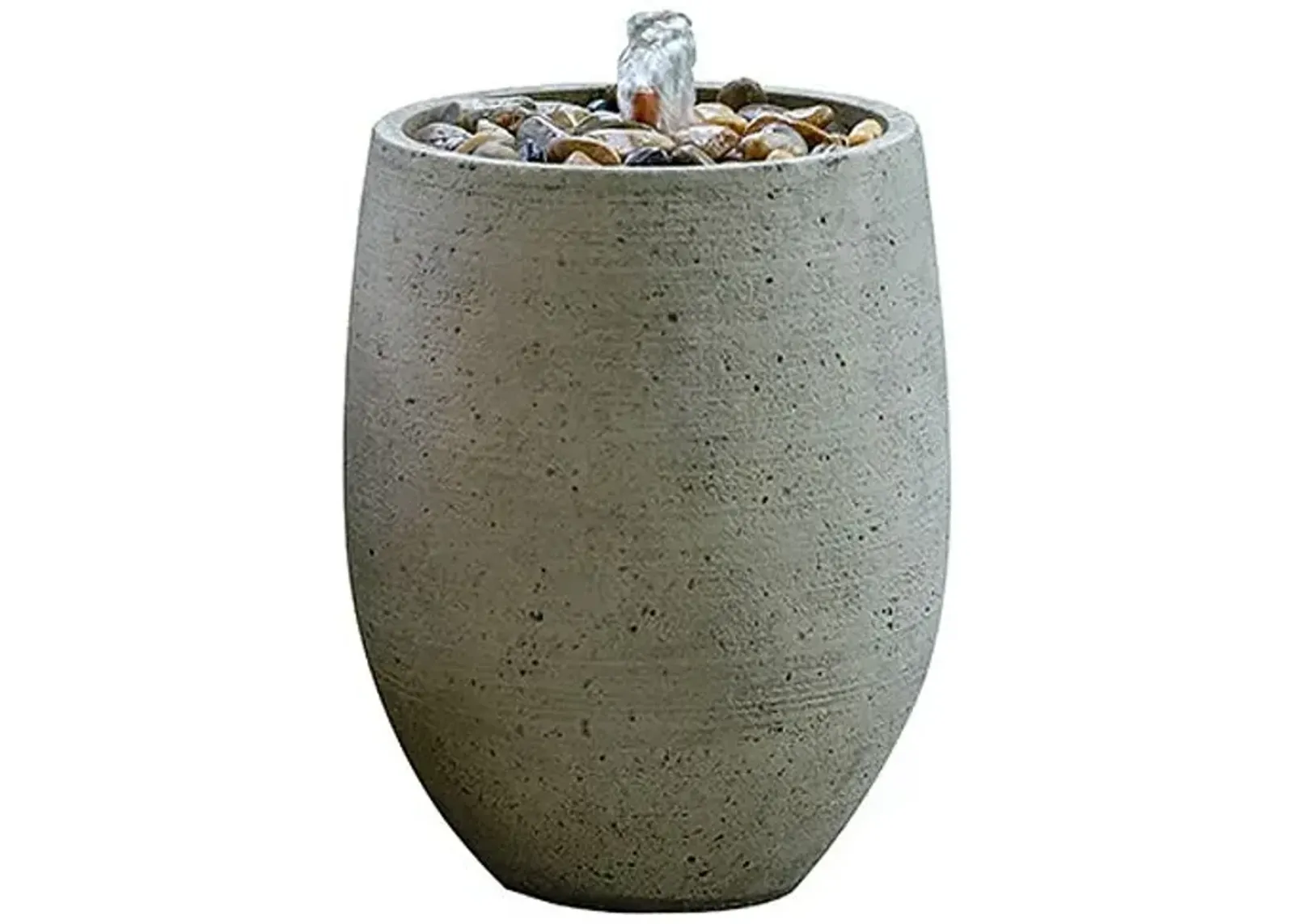 16" Bebel Pebble Fountain - Greystone - Campania International - Gray