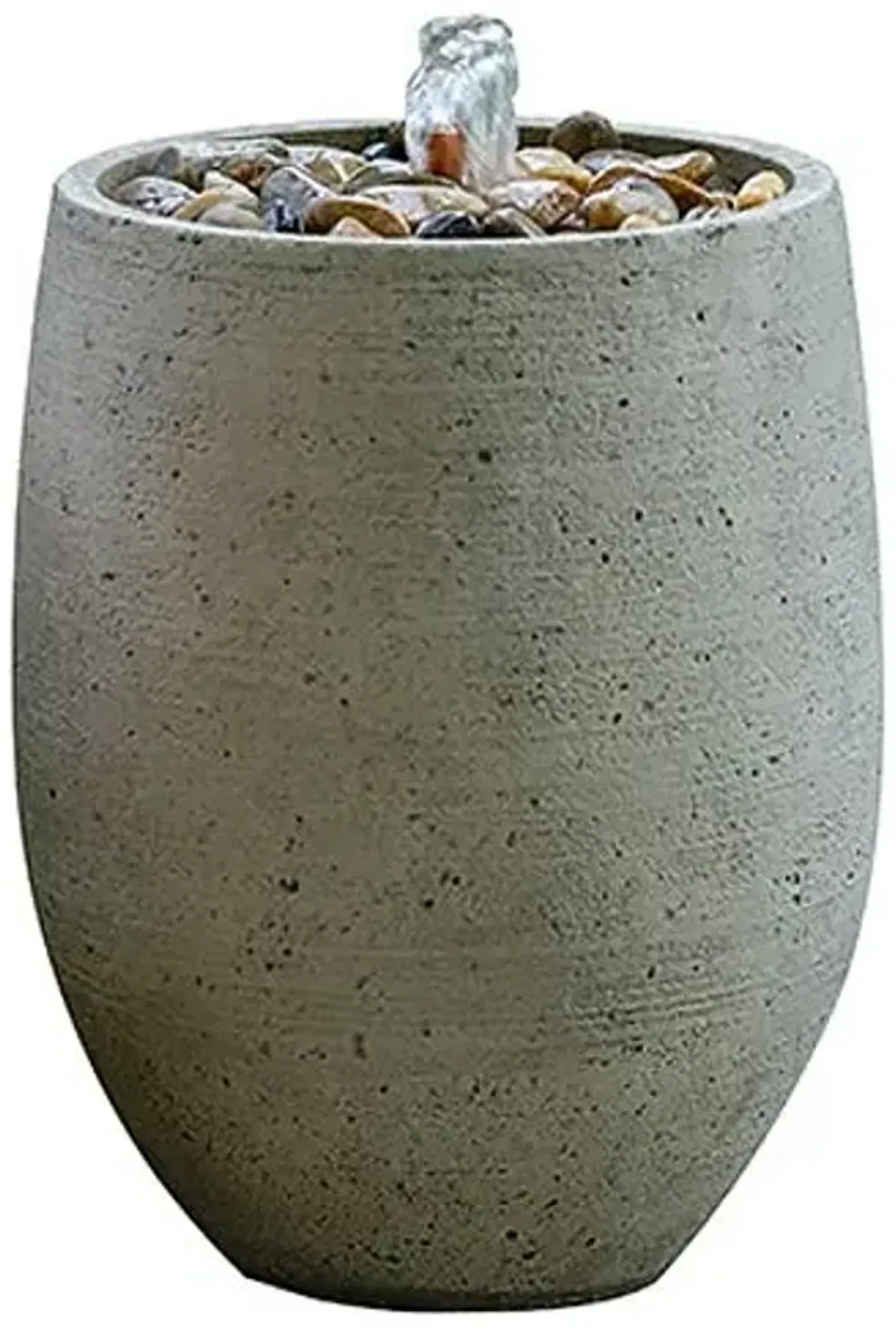 16" Bebel Pebble Fountain - Greystone - Campania International - Gray