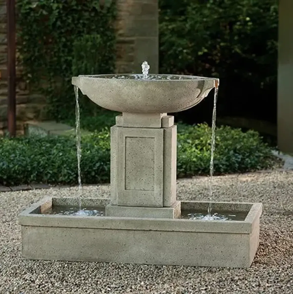 37" Austin Fountain - Alpine Stone - Campania International - Gray