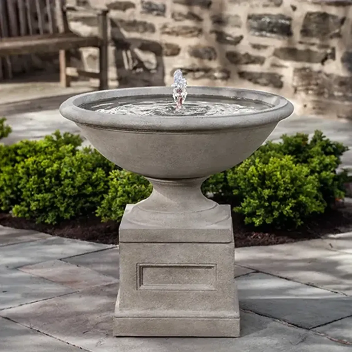 30" Aurelia Fountain - Greystone - Campania International - Gray