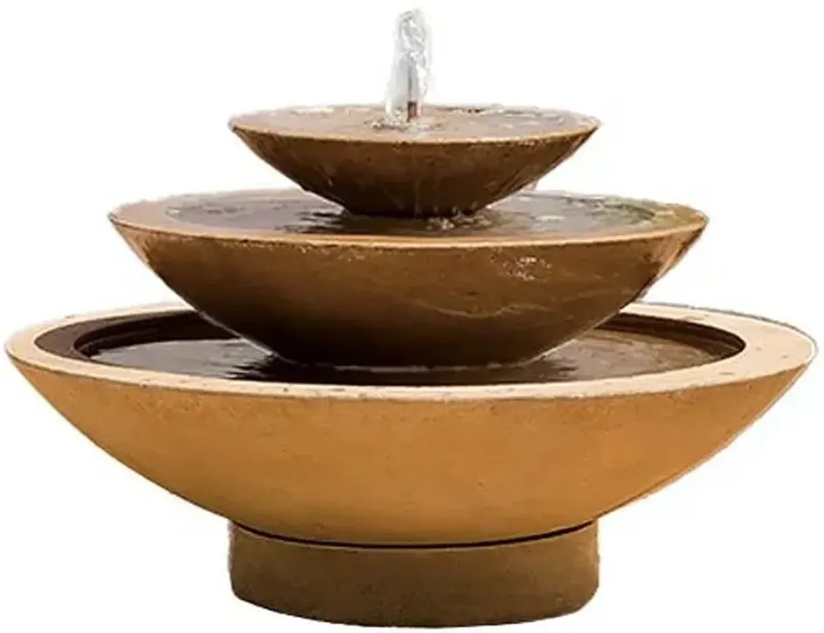 26" Cascade Fountain - Travertine - Campania International - Brown